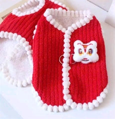 Áo tết len sọc đầu lân sz smlxl