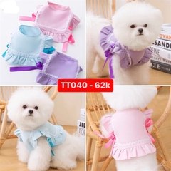 Áo bánh bèo đơn sắc 2 nơ