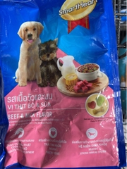 Hạt thức ăn Smartheart Puppy vị bò, sữa 400g