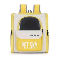 Balo vận chuyển thú cưng PET Sky 38X34X27CM balo cửa trên hình vuông thoáng khí dưới 8kg