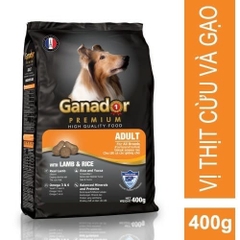 THỨC ĂN CHO CHÓ TRƯỞNG THÀNH VỊ CỪU VÀ CƠM GANADOR ADULT LAMB AND RICE GÓI 400G BAO BÌ CHÍNH HÃNG
