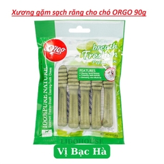 Xương gặm bàn chải Orgo Breath Freshen Peppermint vị trà xanh 90g