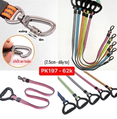 Dây dắt vải dù móc tay cầm nhựa 2.5 cm