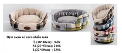 Đệm ovan kẻ caro nhiều màu sz S