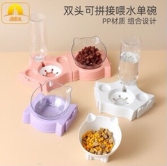 Bộ đôi bát ăn uống nước 19.5x13.5