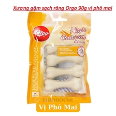 Xương gặm bàn chải Orgo High Calcium Cheese vị phô mai 90g