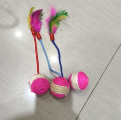 Đồ chơi thừng quả bóng lông vũ