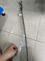 Cần câu mèo cán nhựa lông gà