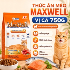 Hạt thức ăn Max Well Adult tốt cho thận vị cá 750g