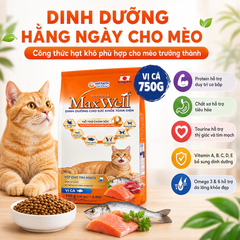 Hạt thức ăn Max Well Adult tốt cho thận vị cá 750g