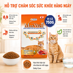 Hạt thức ăn Max Well Adult tốt cho thận vị cá 750g