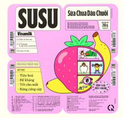 Susu sữa chua dâu chuối 60g
