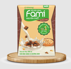 Sữa đậu nành Fami nguyên chất vị đường đen 200ml