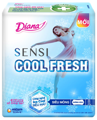 Băng vệ sinh Diana sensi cool fresh Siêu mỏng không cánh 8M