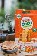 Bánh dừa nướng đậu phộng Top Coco đỏ 210g
