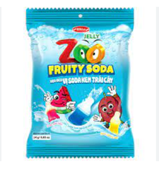 Kẹo dẻo Zoo Bibica vị Soda Kem Trái Cây 24g