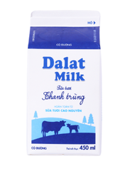 Sữa tươi thanh Trùng có đường Dalat Milk 450ml
