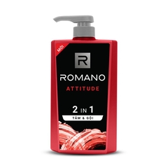 Sữa tắm, gội 2in1 Romano Attitude hương nước hoa 650g