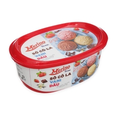 Thố kem Merino 3 trong 1 hương socola vani dâu 865ml