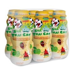 Sữa trái cây hương trái cây nhiệt đới Kun chai 90ml*48