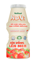 Sữa uống lên men Nuvi Hương Dâu Chai 100ml