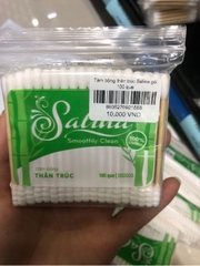 Tăm bông thân trúc Salina gói 100 que