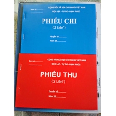 Phiếu thu, chi 2 liên 100 tờ