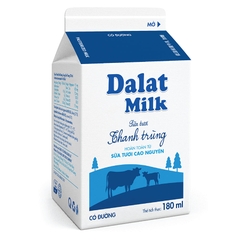 Sữa tươi thanh trùng Dalat Milk 180ml