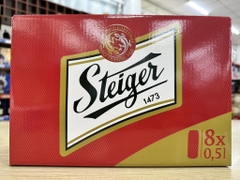 Vỏ hộp quà 8 lon bia Steiger