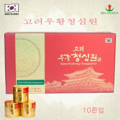 Ngưu Hoàng Thanh Tâm Korean Woo Hwang Cheong Sim Won Hộp Giấy 10V Hàn Quốc