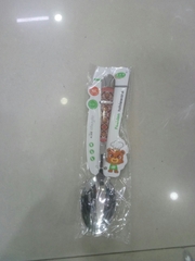 Thìa inox nhọn cán hoa văn 0681