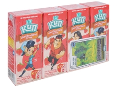Sữa chua uống hương kem Dâu Kun 170ml*48 hộp
