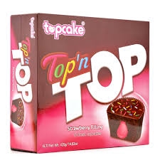 Bánh Top'n Top nhân kem vị dâu ít ngọt 360g