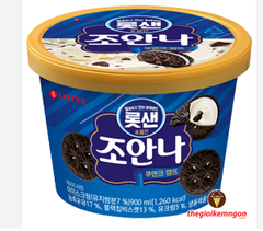 Kem Hộp Lotte Bánh Cookie Hàn Quốc 900ml