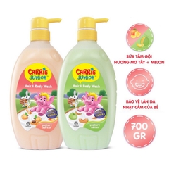 Tắm gội toàn thân Carrie Junior hương dưa gang 700g