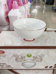 Bộ 10 bát cơm kẻ vàng Minh Châu