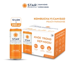 Thức uống lên men Star Kombucha vị cam đào 237ml