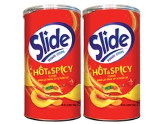 Snack khoai tây vị thơm cay Slide lon 75g