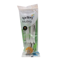 Set 10 muỗng nhựa dùng 1 lần Spriing