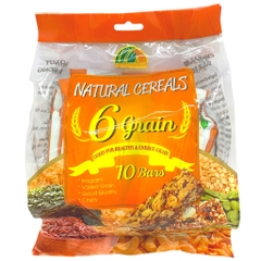 Thanh gạo lứt ngũ cốc 6 Grain chà bông Amenfood 185g