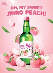 Rượu Soju Jinro vị đào Hàn Quốc 360ml