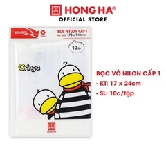 Bọc vở Nylon Hồng Hà (170*240mm) 10 tờ 3245