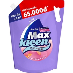 Nước giặt xả túi Max Kleen hương hoa nắng 3,8L