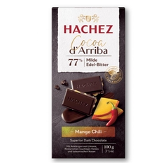 Socola cacao 77% vị xoài ớt Hachez Poland 100g