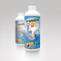 Nước thông cống 2X V-green 500ml