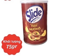 Snack khoai tây vị thịt nướng Slide lon 75g