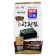 Rong biển ăn liền vị tỏi đen HACCP Hàn Quốc 4g