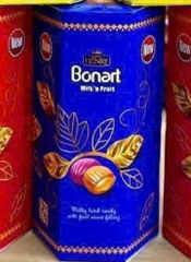 Kẹo cứng sữa trái cây Bonart nhân sốt trái cây hình lục giác Thổ Nhĩ Kì 150g