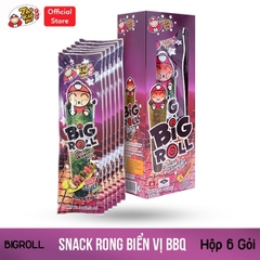 Bánh snack rong biển nướng giòn Big Roll vị thịt nướng 18g Thái Lan
