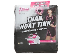 Băng vệ sinh Diana sensi than hoạt tính nano bạc kháng khuẩn siêu mỏng cánh 8M